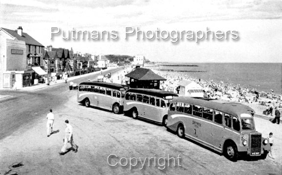 Ref 2763 Albion Corner with Grey Green Coaches c1950