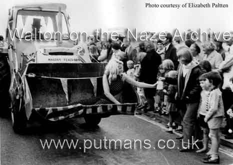Elizabeth Wright in Bob Kemp's digger