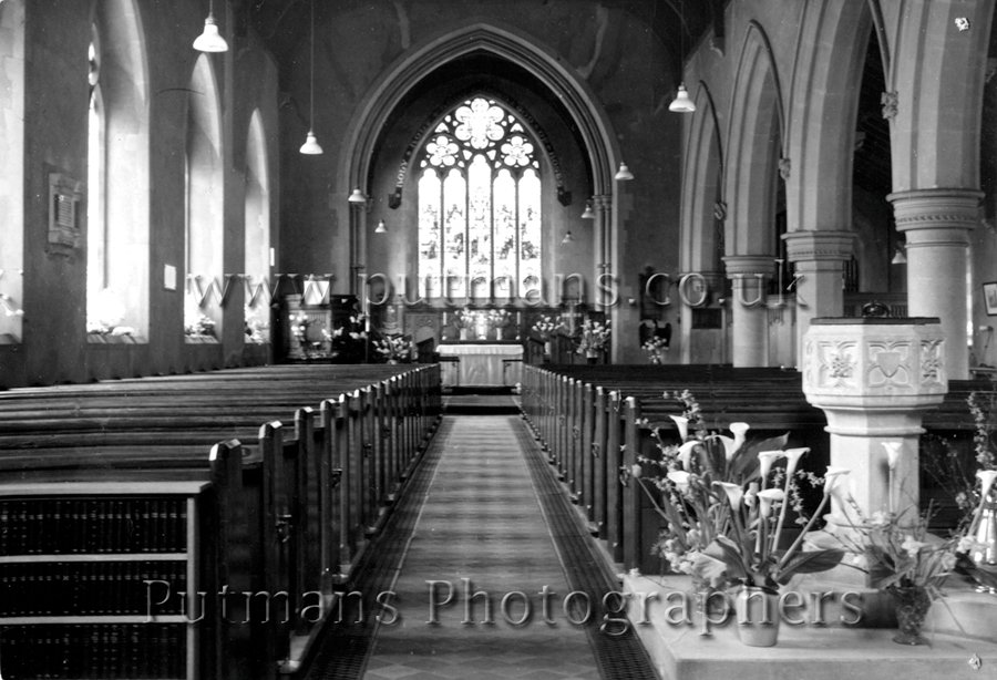 Ref 1418 All Saints Church Interior c1960