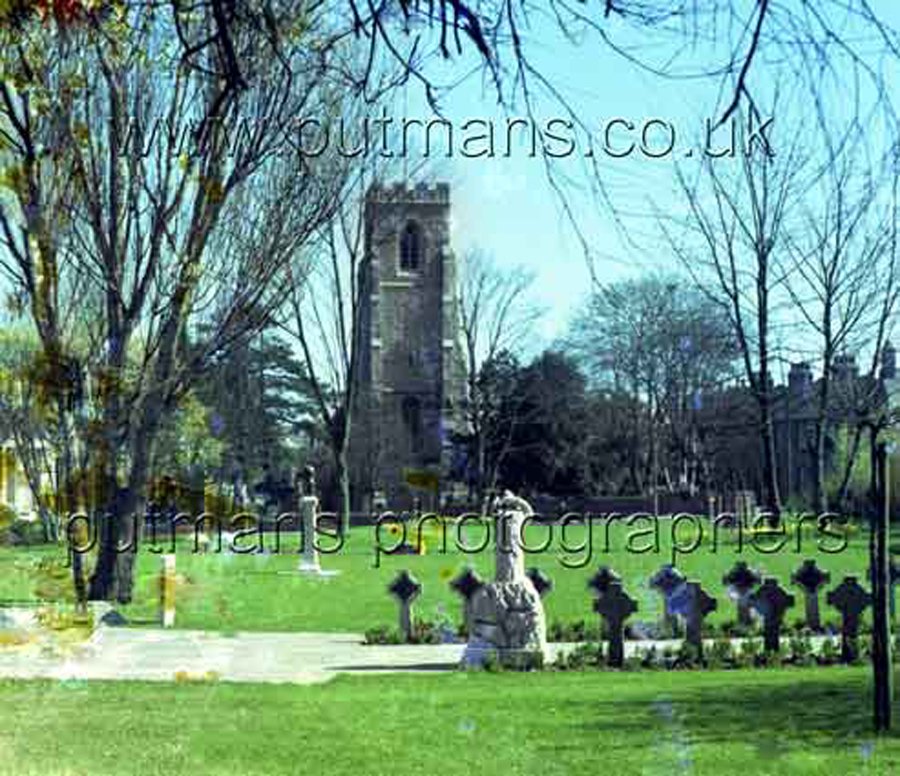 Ref 1499 Church gardens April 1971 pre war memorial