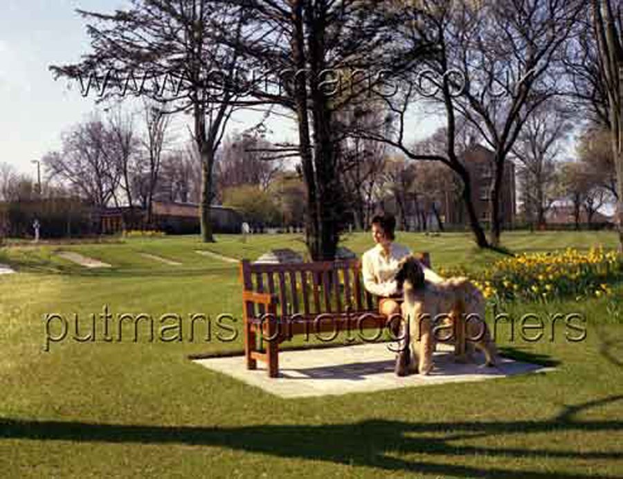 Ref 1500 Church  gardens April 1971 pre war memorial