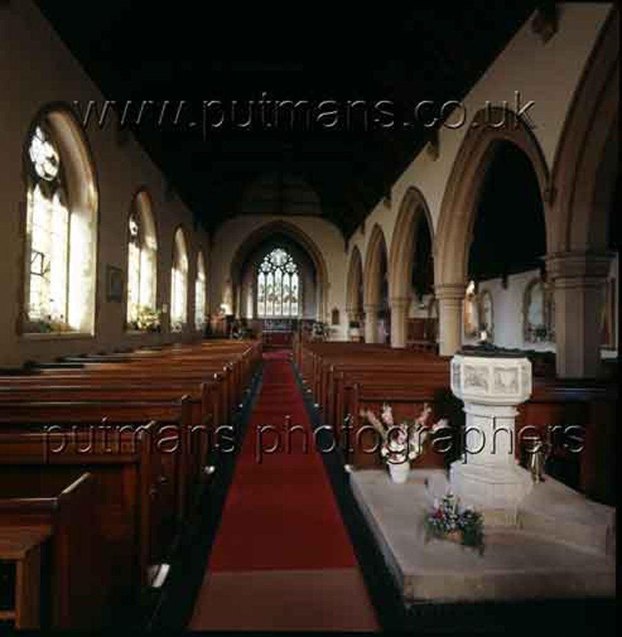 Ref 1502 All Saints Church interior 1971
