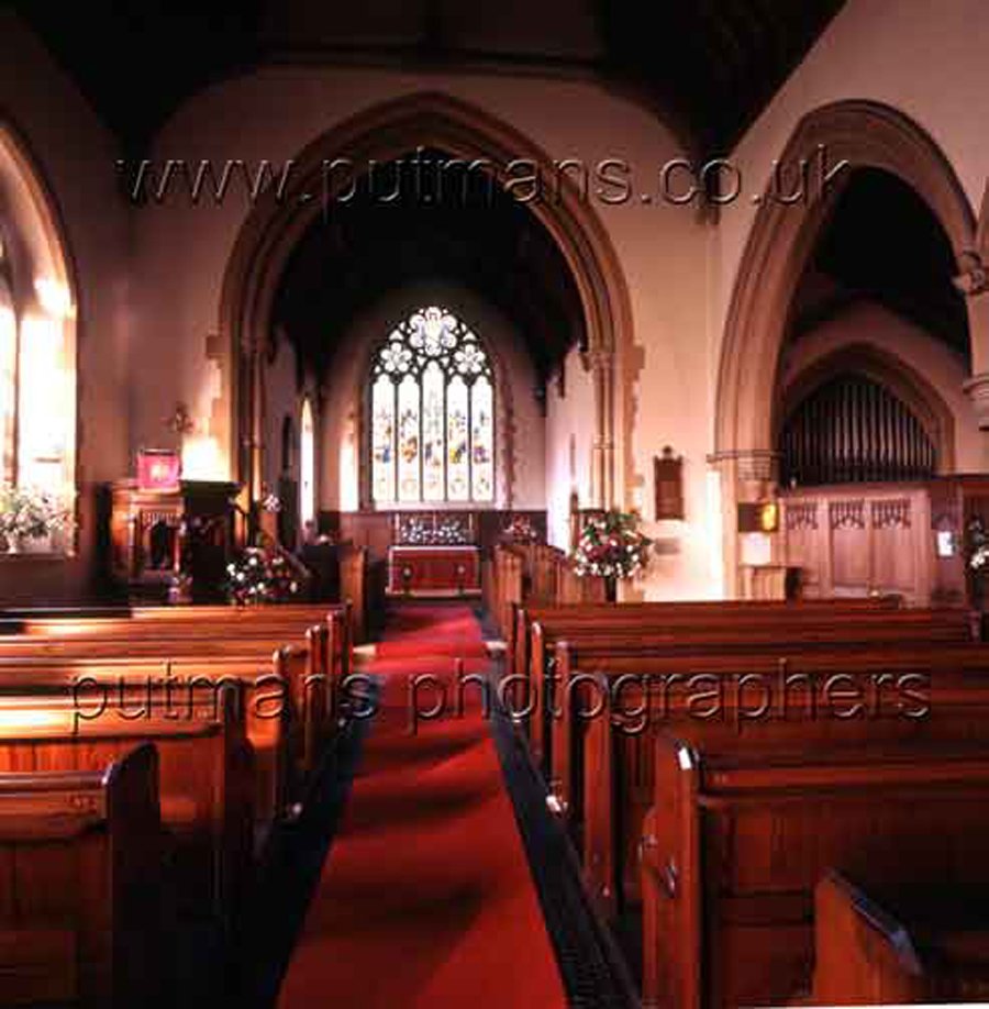 Ref 1503 All Saints Church interior 1971