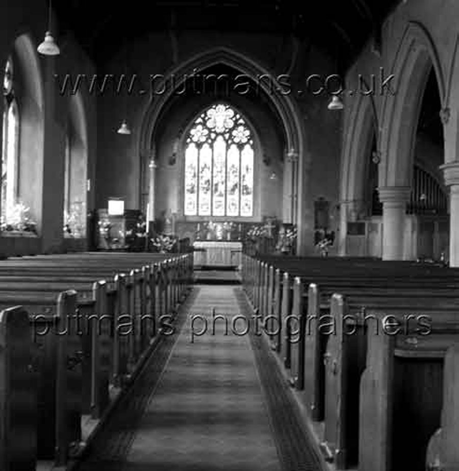 Ref 1507 All Saints Church interior 1958