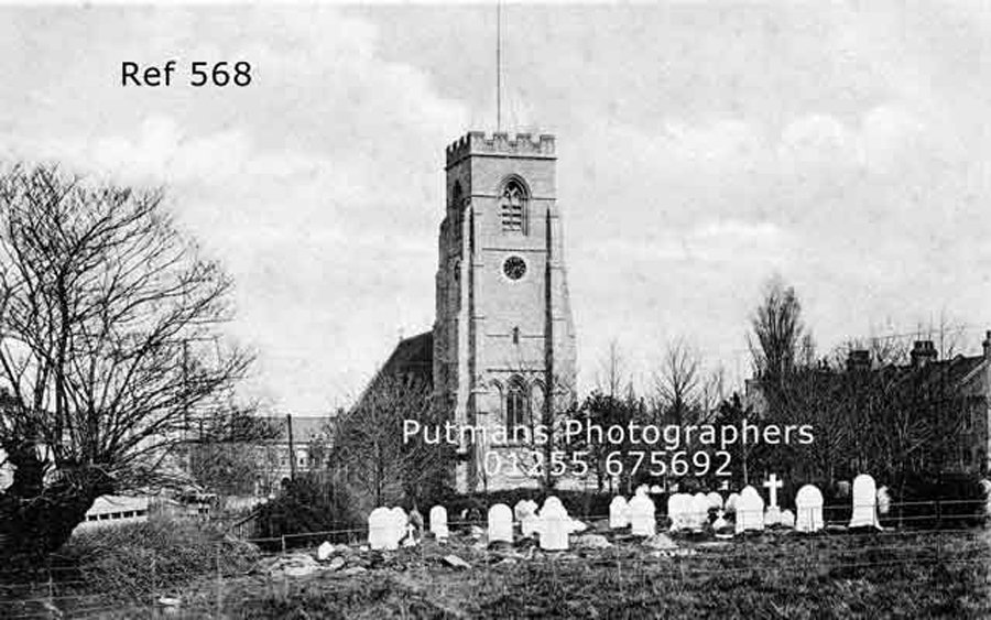 Ref 568 All Saints Church showing old cemetery in foreground