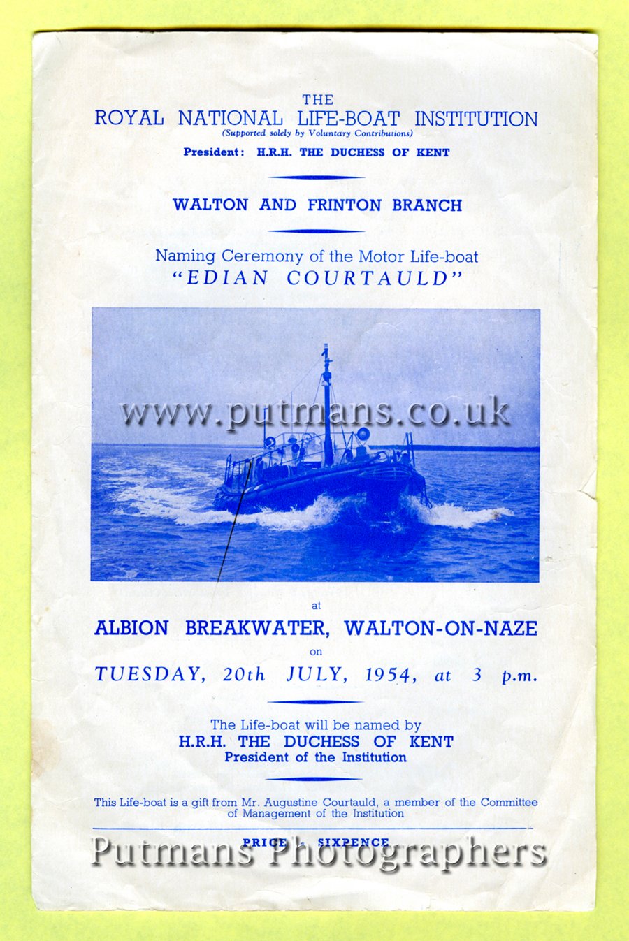 Programme Cover