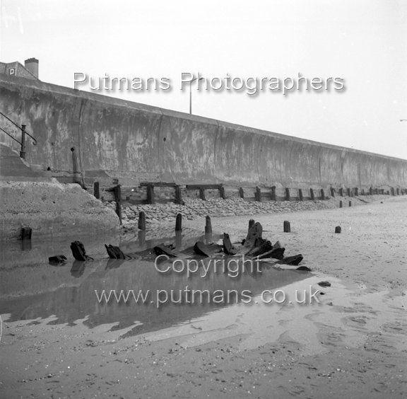 Ref 2080 Remains of the wreck of the 'Martha' 17th Nov 1961