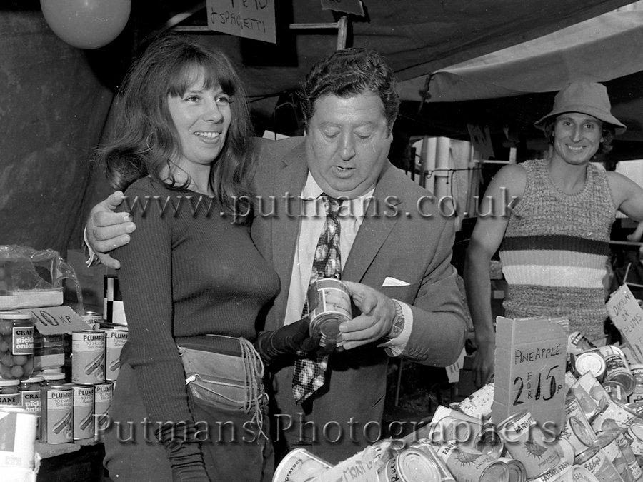 Ref 1238 Monty Modlyn opening Walton's new market 22nd June 1972