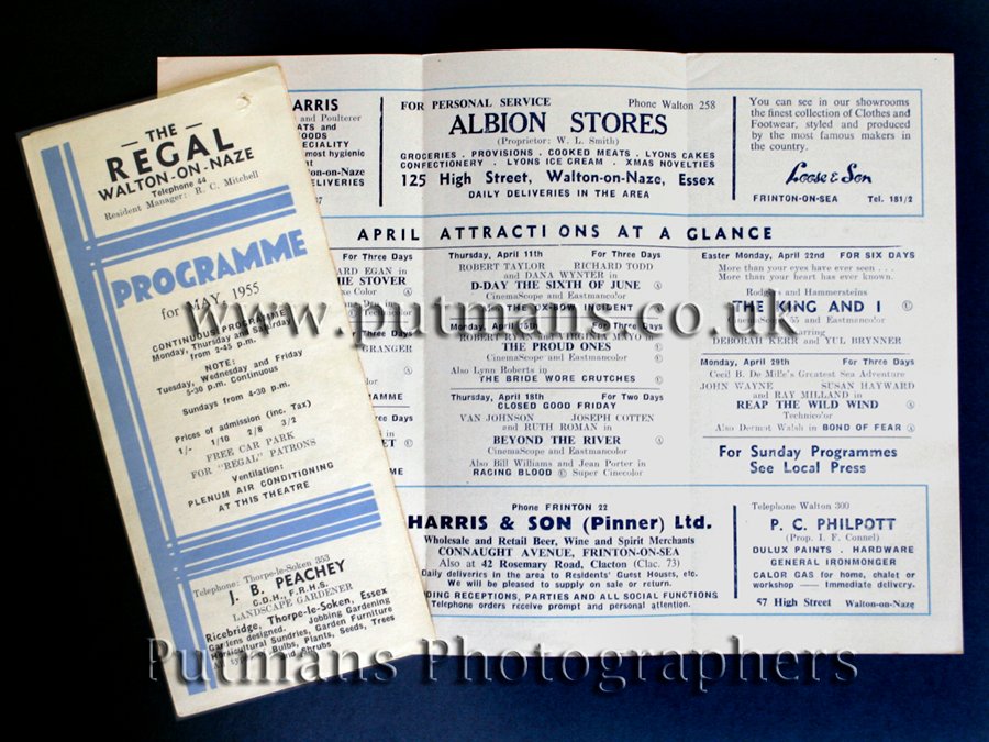 Ref 1261 Regal Cinema programmes