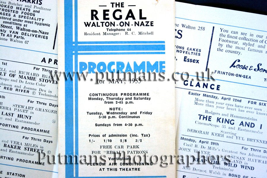 Ref 1262 Regal Cinema programmes