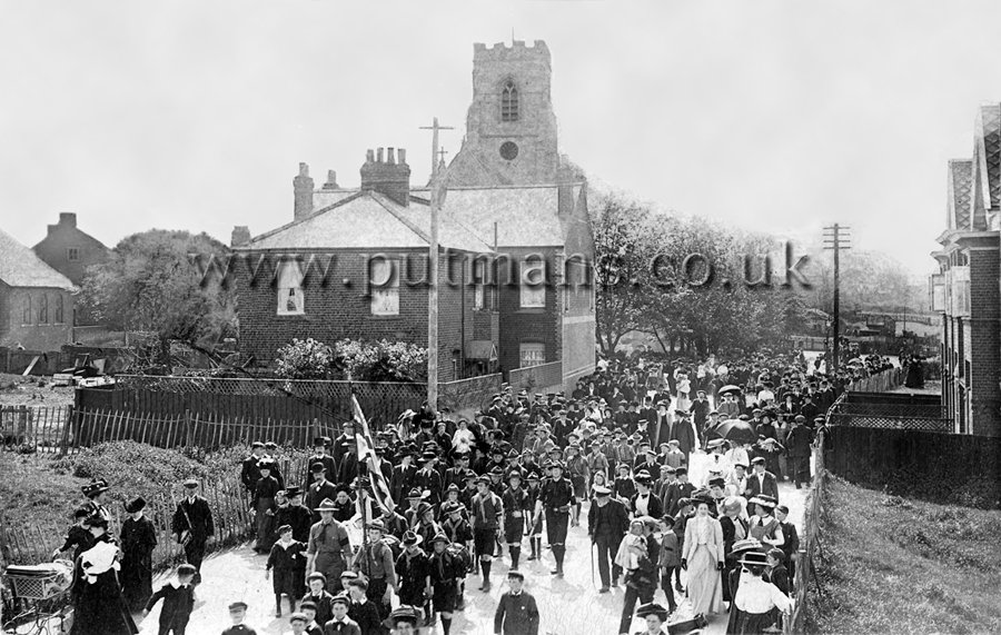 Ref 1367 Parade from church c1910