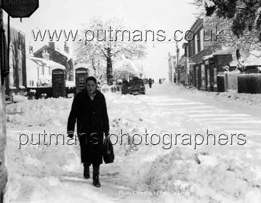 High Street under snow 1958
