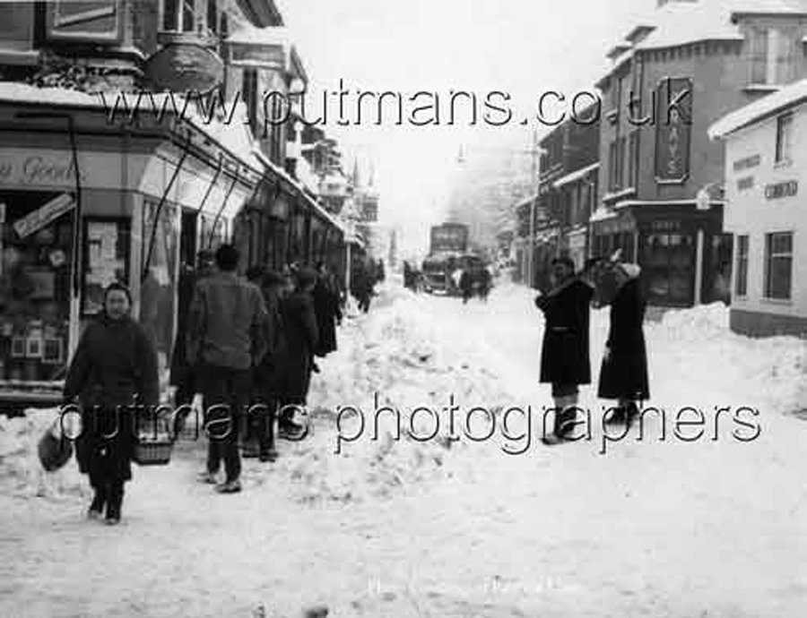High Street under snow 1958