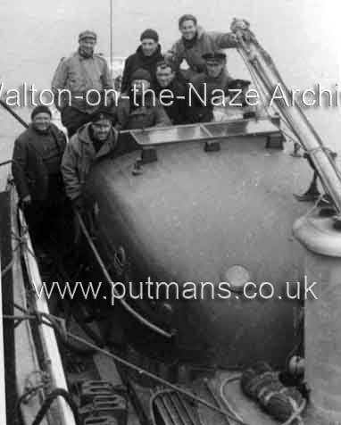 Ref 1814 Crew on lifeboat returning from Campo Grande rescue 1953