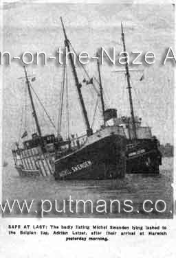 Ref 1821 Michel Svenden press cutting Walton Lifeboat