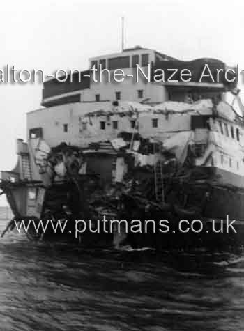 Ref 1837 Duke of York after collision with Haiti Victory 1953