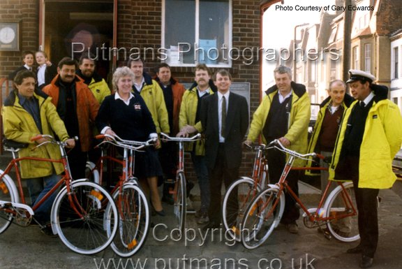 Ref 2857 Lifeboat crew with new bikes