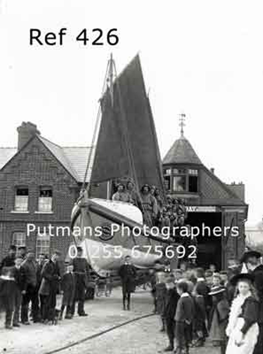 Ref 426 Honourable Artillery Company lifeboat outside boathouse c1891