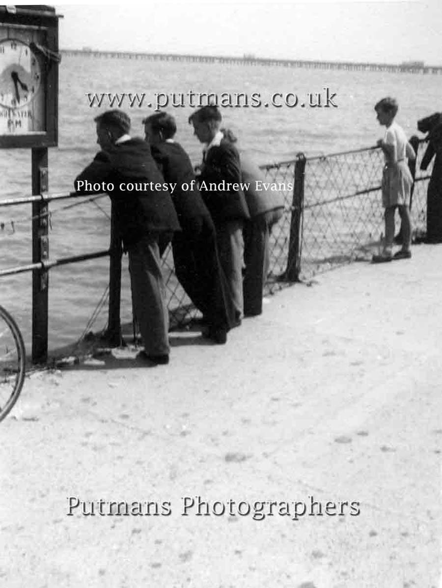 Ref 1458 Boys watching the sea c1955