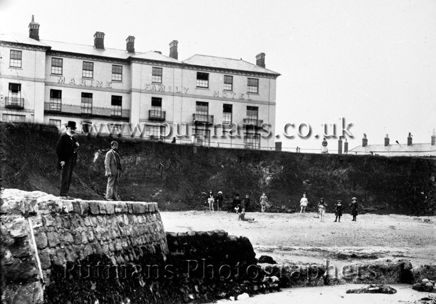 Ref 239 Marine Hotel from beach after 1881 gales
