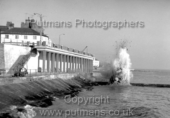 Ref 2786 Explosion to demolish breakwater Feb. 1968