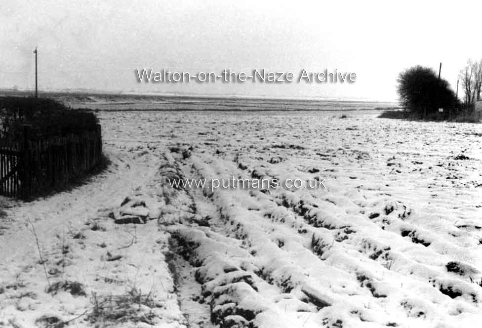 Ref 1952 Snow covered field at Foundry Corner