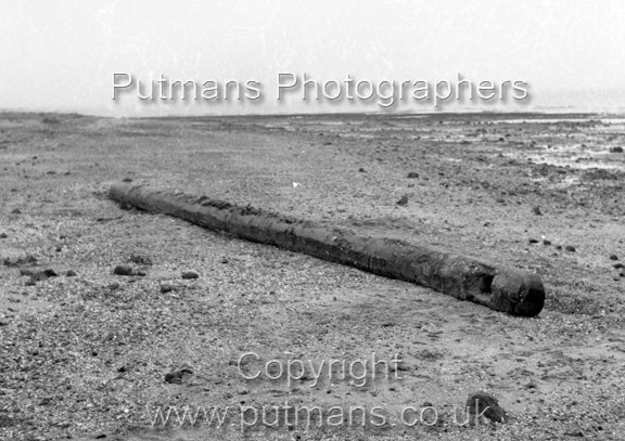 Ref 2016 Ancient wooden structure uncovered by sea at The Low 1963