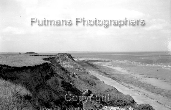 Ref 2164 Naze Cliffs and Tower Breakwater? 1956