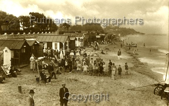Ref 2748 East Beach with Stephen Carter (bathing machine owner) in foreground