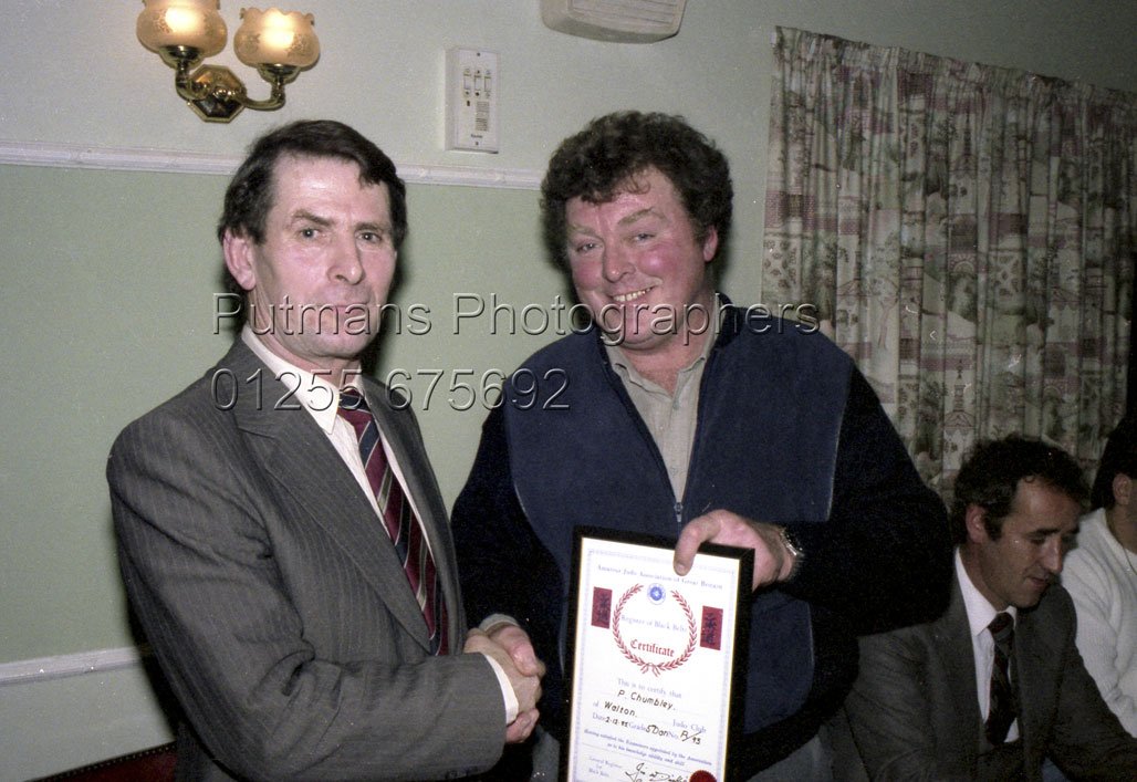 Chumbley Peter awarded Judo 5th Dan