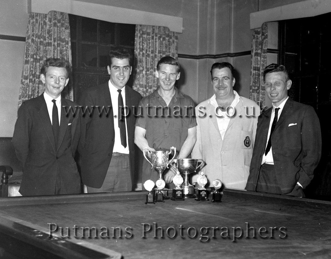 British Legion Snooker Team 1964 - Brian Hicks, Sid Brooker, Jack Sharman, Harry Rees, Alf Oxley