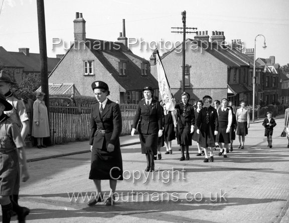 Girls Brigade at Battle of Britain Parade 19.9.1954