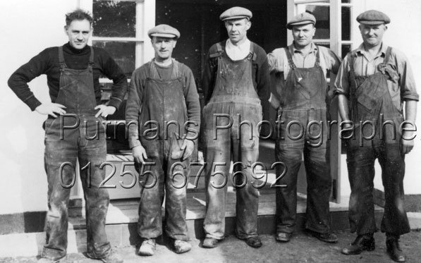 Hobern Employees: L to R Jim Gray, Arthur Booth, Bob Hutchings, Harold Gentry, George Fayers