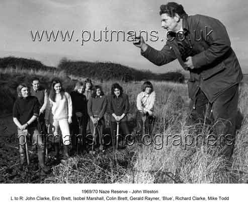 John Weston with work party at Nature Reserve 1969