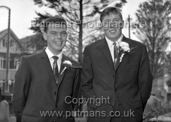 Bob Kemp (left) & Keith Richardson (groom) 26-11-1966