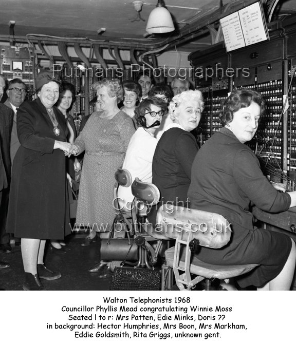 GPO Telephonists 1968 with Phyllis Mead