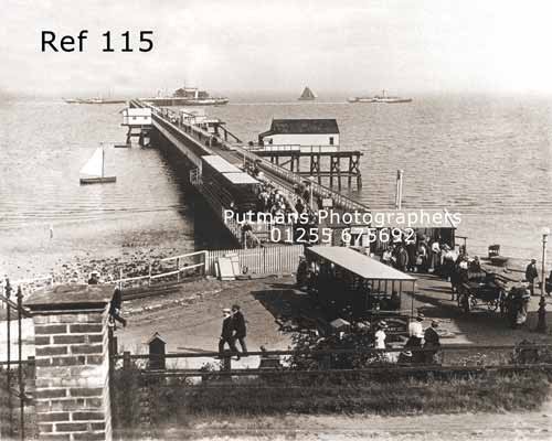 Ref 115 Four Belle Steamers berthed or leaving pier c1900