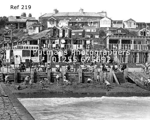 Ref 219 Hut Town by pier c1920