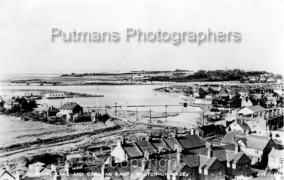 Ref 2303 View of Boating lake from Church Tower c1950