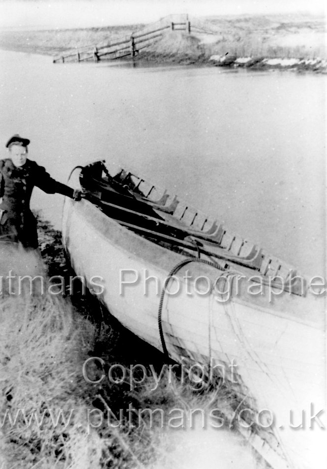 Ref 2950 Lifeboat from the Elbe disaster washed up at Naze Jan. 1895