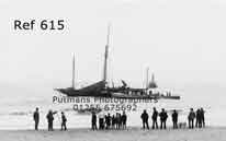 Ref 615 'Valiant' R233 aground at The Low 1910