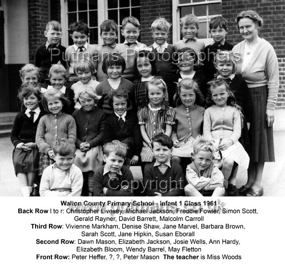 WCPS Miss Woods Class 1961
