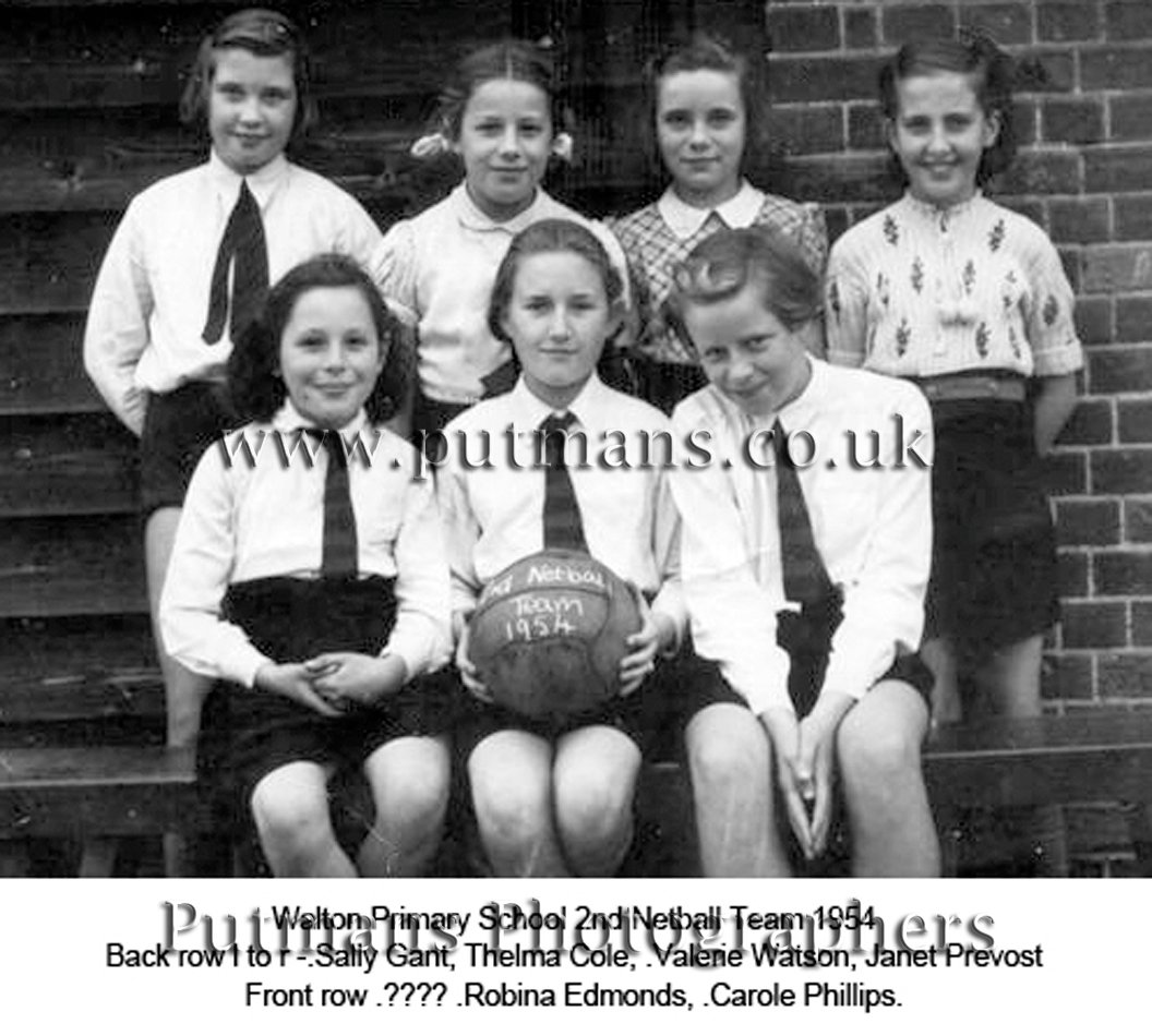 WCPS Second Netball Team 1954