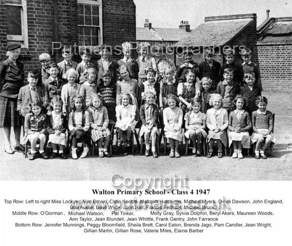 WCPS Class 4 in 1947