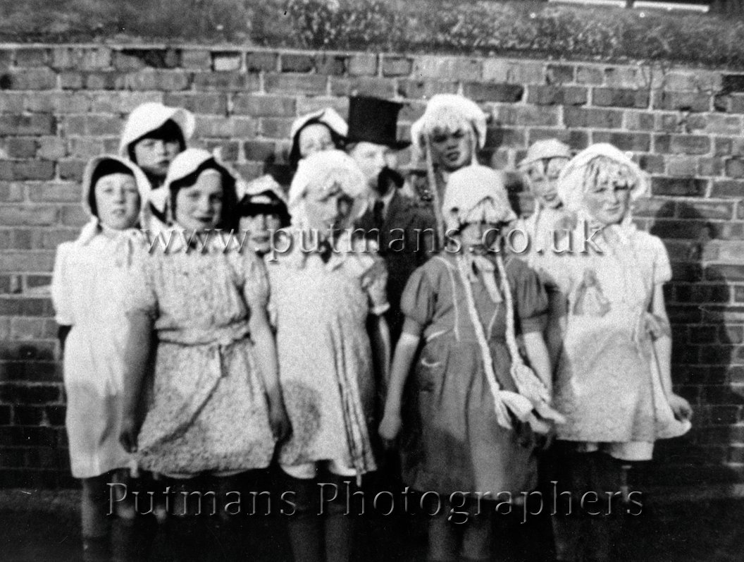 Schoolboys dressed as girls! 1949