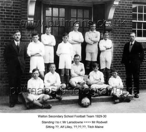 Walton Secondary School Football Team 1929/30