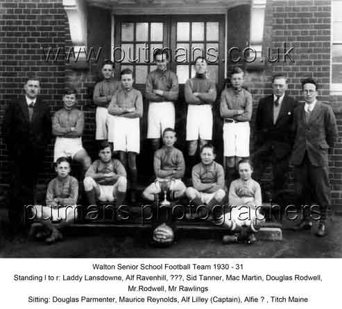 Walton Secondary School Football Team 1930