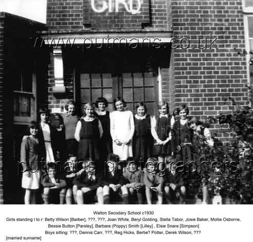 Walton Secondary School Pupils c1929