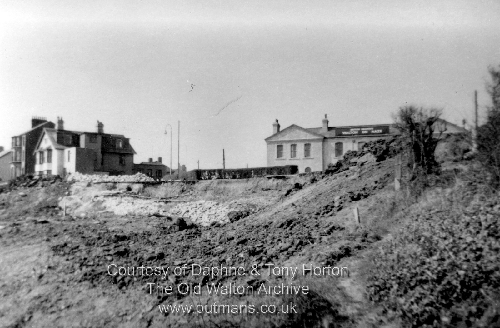 Ref 3135 Cliff fall by Railway Station 1953