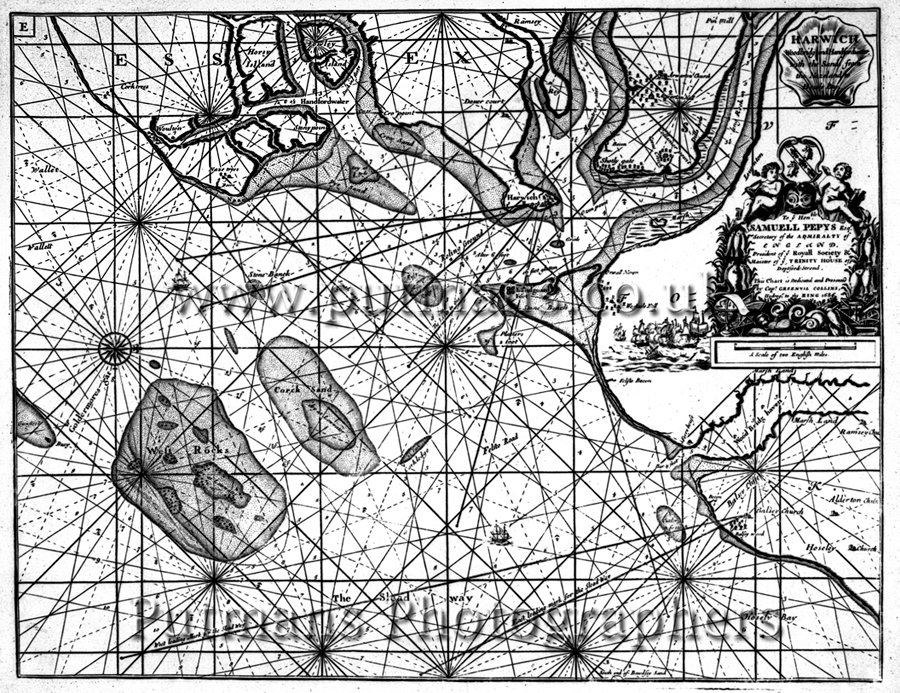 Ref 130 Samuel Pepys chart as in church vestry